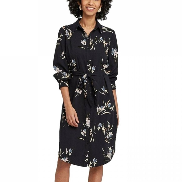 a new day Dresses & Skirts - A New Day Floral Print Collared Shirtdress